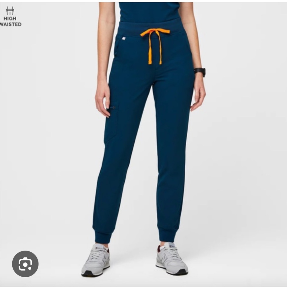 FIGS High- Waisted Zamora Joggers, Small Regular, Deep Reef